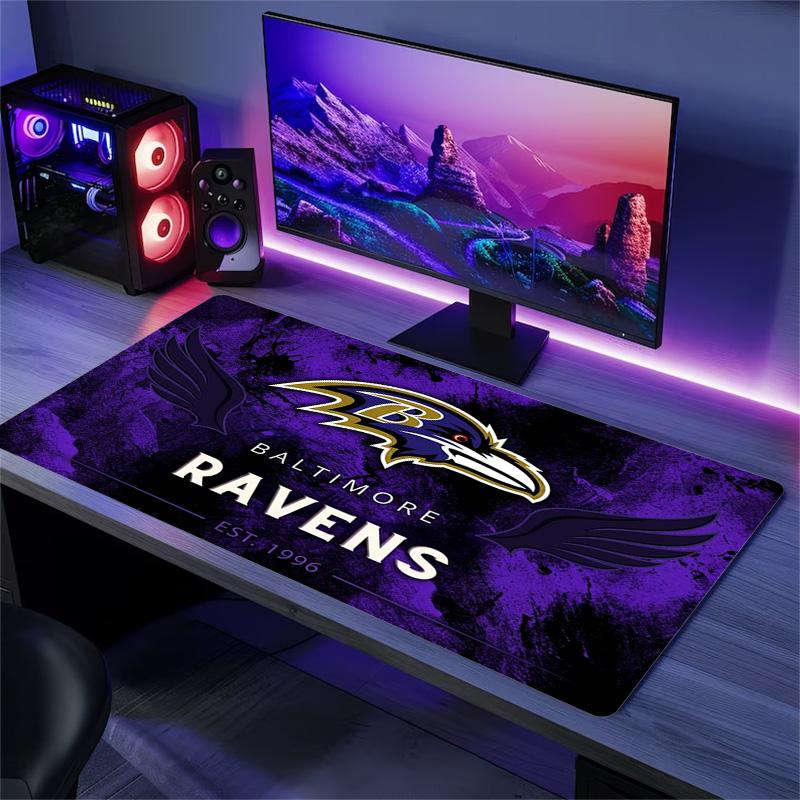 Baltimore Ravens Color Mouse Pad Large Gaming Table Cushion Non-slip Laptop Tablet Big Mousepad XXL Mat Mini PC Playmat With Lock edge