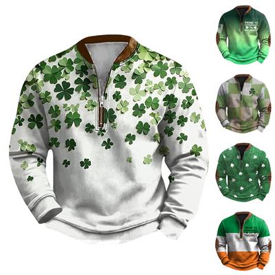 Мужская повседневная толстовка в стиле ретро с градиентным принтом