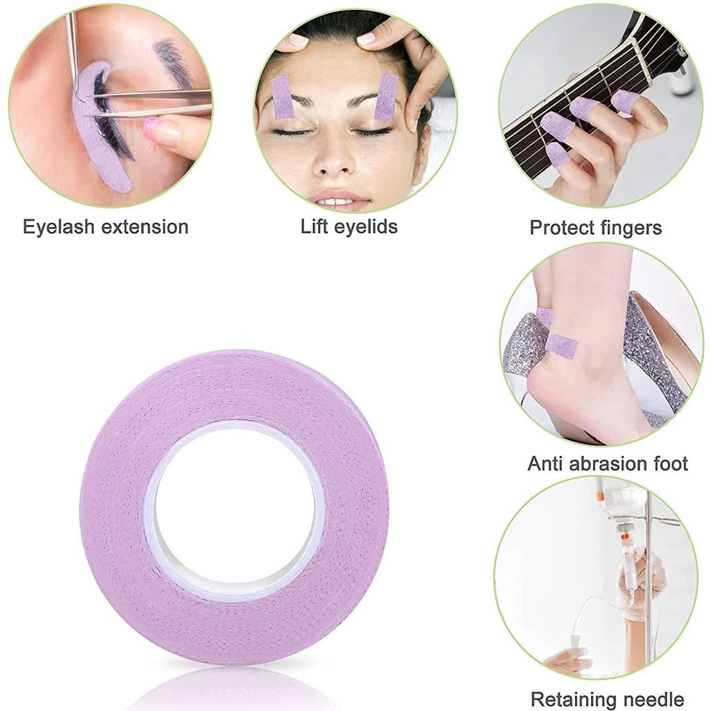 3 рулона ленты для наращивания ресниц, дышащая нетканая ткань, клейкая лента, медицинская бумажная лента для накладных ресниц, инструменты для макияжа