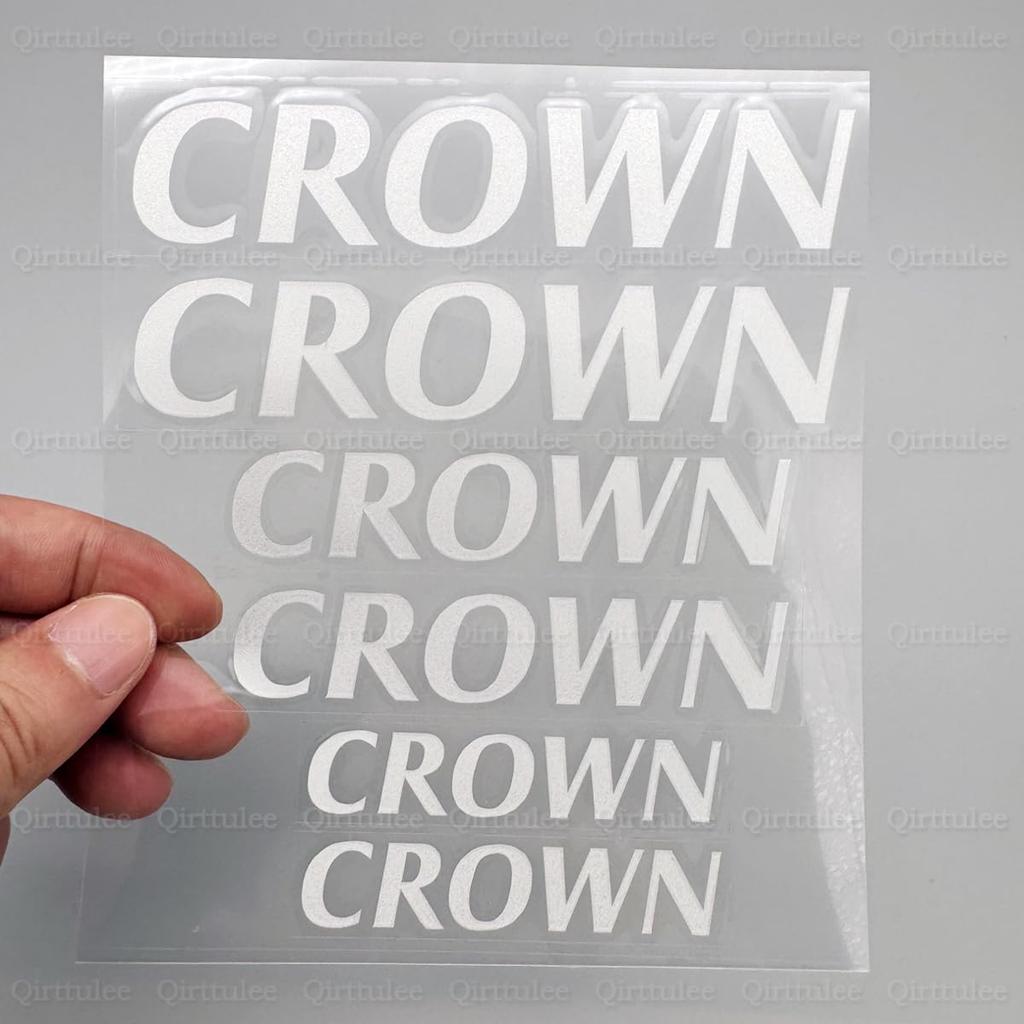 Crown Caliper Stickers Compatible with All Series Brake Caliper Cover Waterproof Stickers High Temperature Resistant Cool Design - - - - - (Silver)