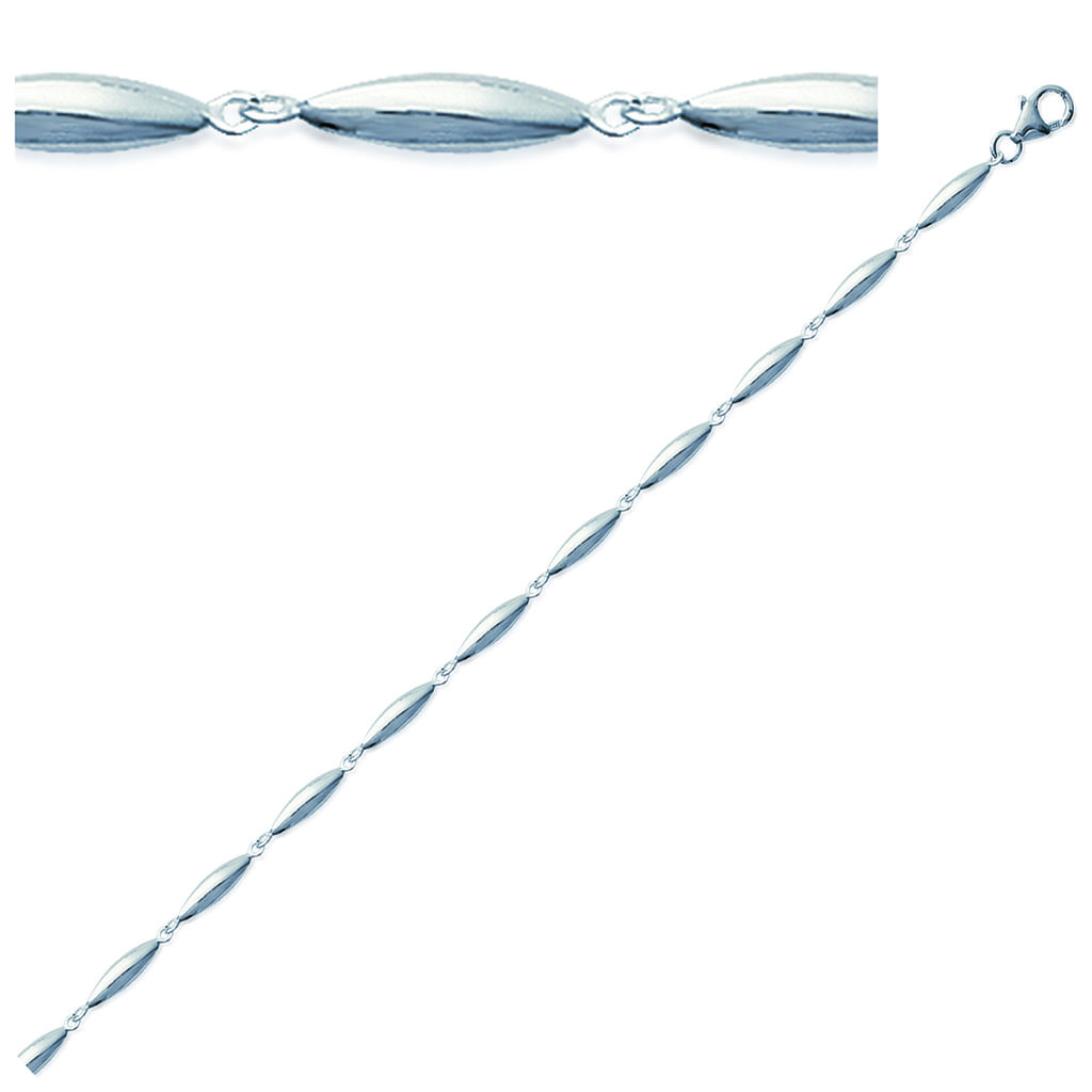 Les Trésors De Lily [E9820] - Silver 'Licorice' Silver Bracelet (rhodium-plated) - 19 Cm 4 Mm