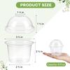 8OZ Disposable Plastic Cups with Dome Lids Clear Dessert Cup Mini Parfait Appetizer Container for Ice Cream Cake Fruit Jelly