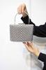 Women's Stylish and Useful Evening Dress Bag Women's Platinum Triangle Stone Evening Dress Evening Bag