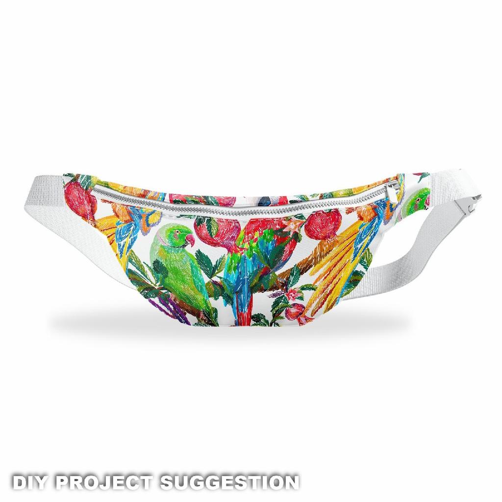 Outdoor Dekostoffe Oxford - Motiv Bemalte Papageien I Dx299