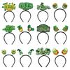 St. Patrick's Day Shamrock Headband Creative Shape Ultralight Elastic Decorative Headband Women Girls Cosplay Headwear