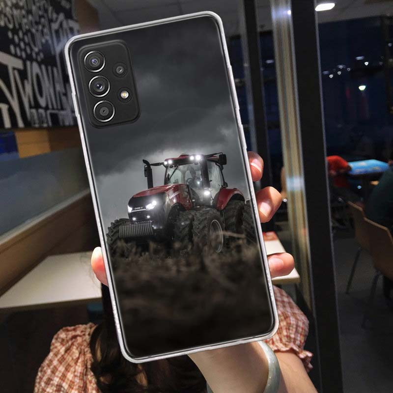 Чехол для телефона-трактора для Samsung A15 A25 A35 A55 Galaxy A12 A22 A32 A52S A72 A05S A02S A42 J6 J4 A6 A7 A8 A90 A80 J8 A9 Cov