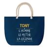 Sac de plage Bleu anse corde Tony Mythe Légende -jaune Cadeau Anniversaire Noël | Grand Sac de Transport &amp; Sport