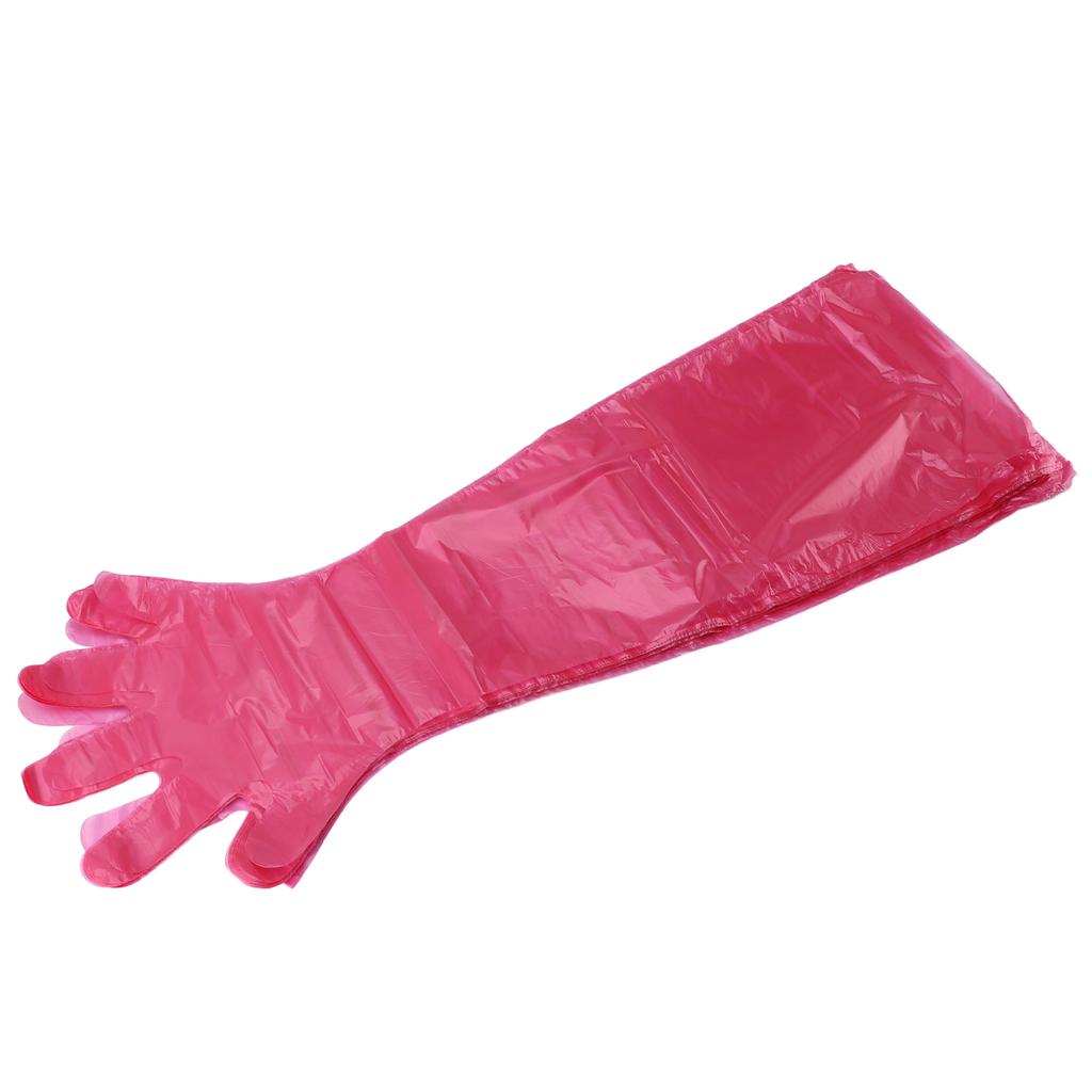 100Pcs Long Arm Disposable Plastic Gloves Safe Reliable Multipurpose Veterinary Long Gloves for
