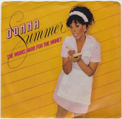 7-дюймовая пластинка DONNA SUMMER - She Works Hard For The Money / I Do MS76200 Mercury 1983 Канада Соул/Фанк Б/У