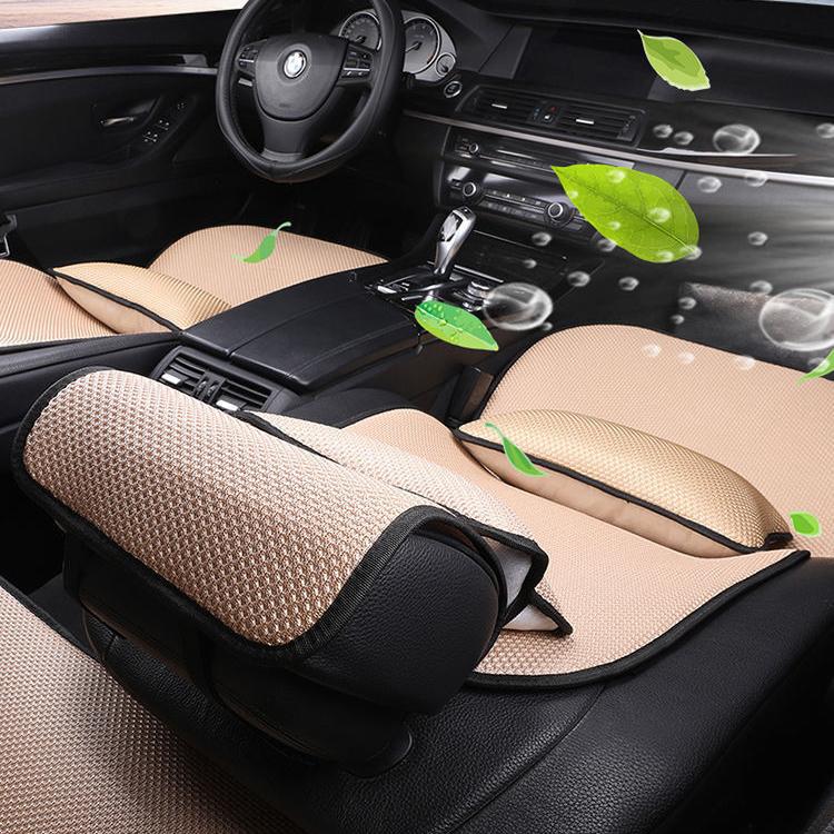 WTEMPO Летний комплект подушек для автомобиля Ice, крутая, удобная, дышащая, высококачественная, деловая, противоскользящая, двухслойная, вязаная подушка для автокресла