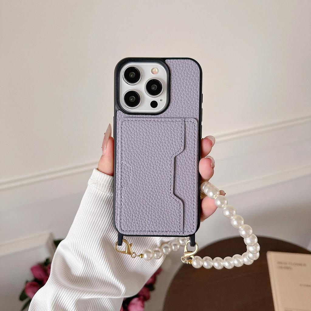 Кожаный ремешок на запястье с держателем для карт Чехол для телефона для IPhone 15 14 13 12 11 Pro Max 15 14 Plus Защитный противоударный чехол