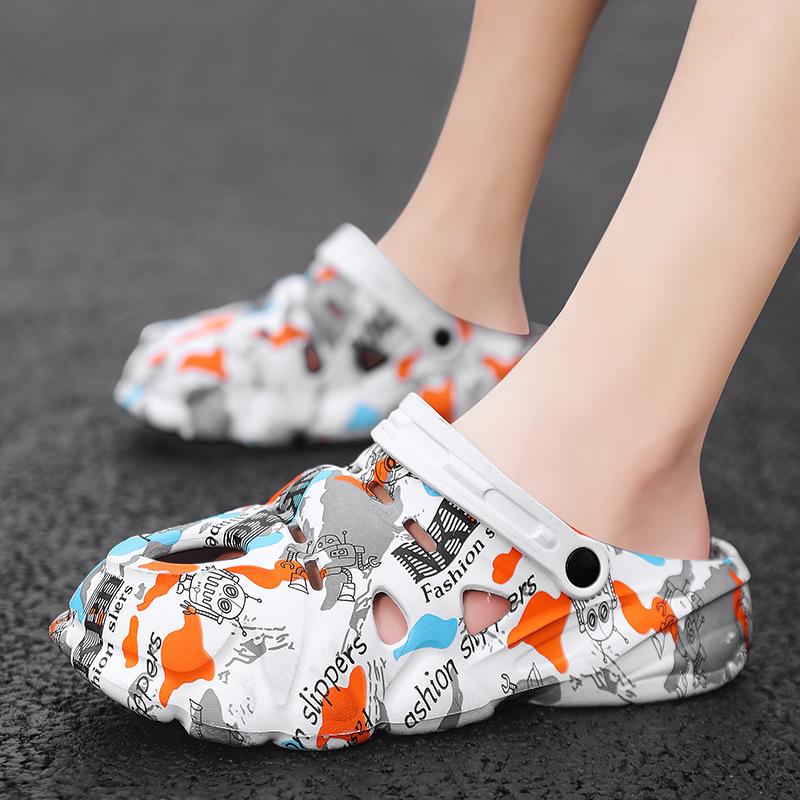 Повседневные мужские сандалии Step On Shit Feeling Bag Head Eva сандалии с толстой подошвой и нескользящей верхней одеждой Ins Tide Beach Hole Shoes