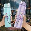 1PC Colorful Butterfly Flying Scatter Print 750ml Color Plastic Sports Water Bottle Leakproof Flip Straw Lid Suitable for Sports Office Home Use
