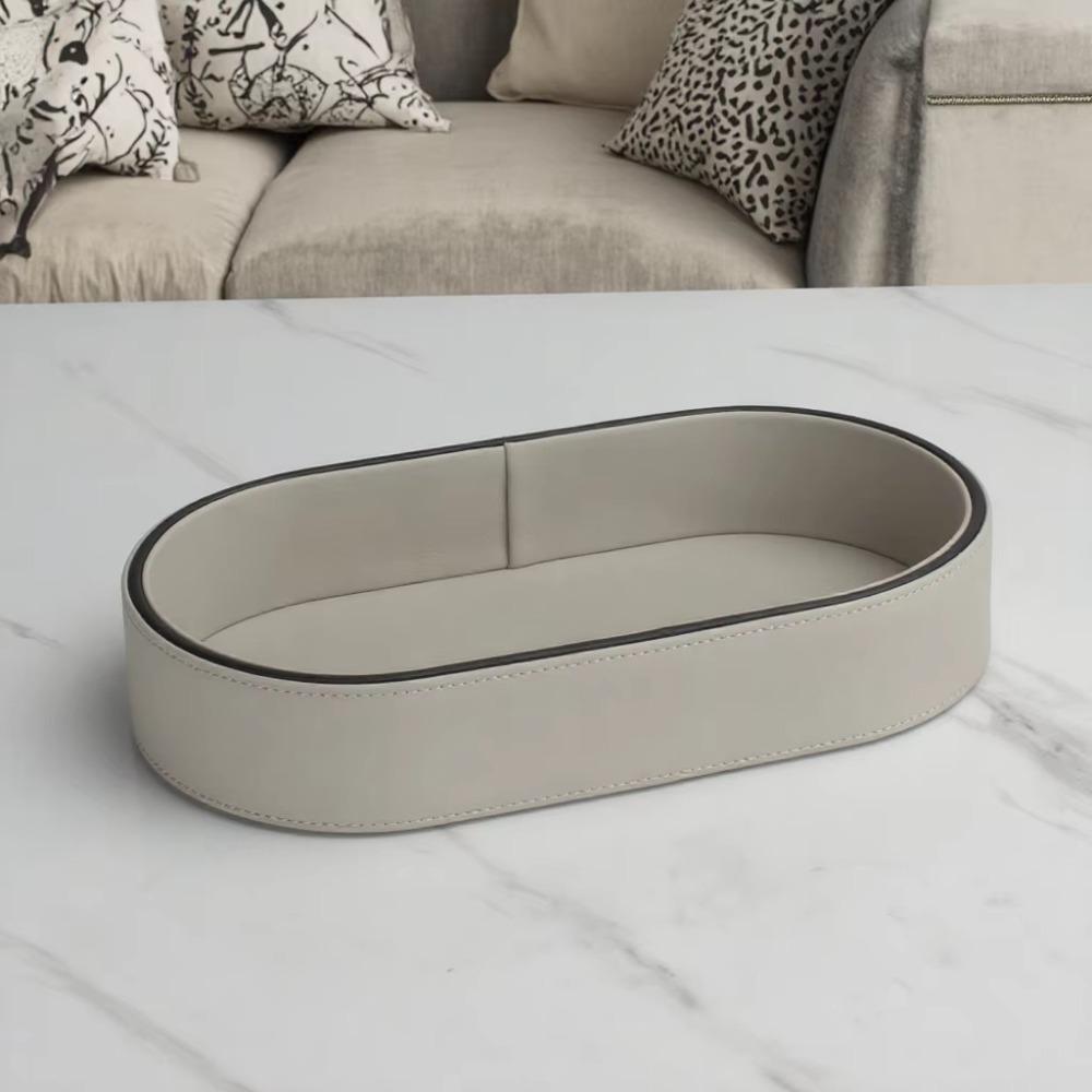 PU Leather Jewelry Organizer Box Storage Box Storage Plate Home Entrance