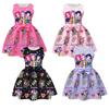 Kids Girls Movie POP Rumi Zoey Mira Print Sleeveless Bow Casual Party Princess Dress