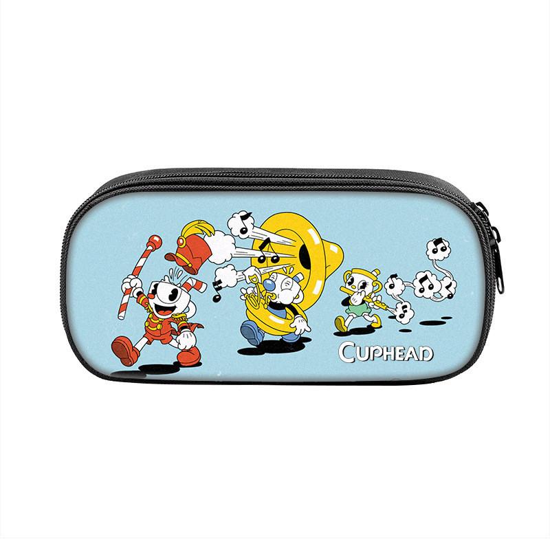 Пенал-сумка из нейлона с персонажами Cuphead для студентов и детей