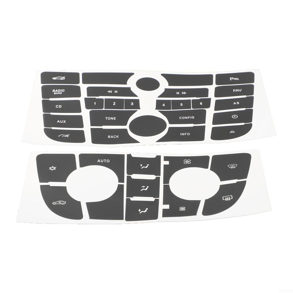 Черный ПВХ на приборной панели автомобиля, компакт-диск, радио, аудиокнопка, набор наклеек для OPEL ASTRA J