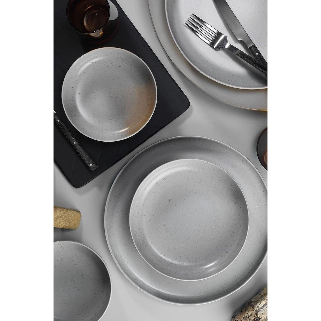 Современный обеденный набор на 6 персон, 18 предметов, серый