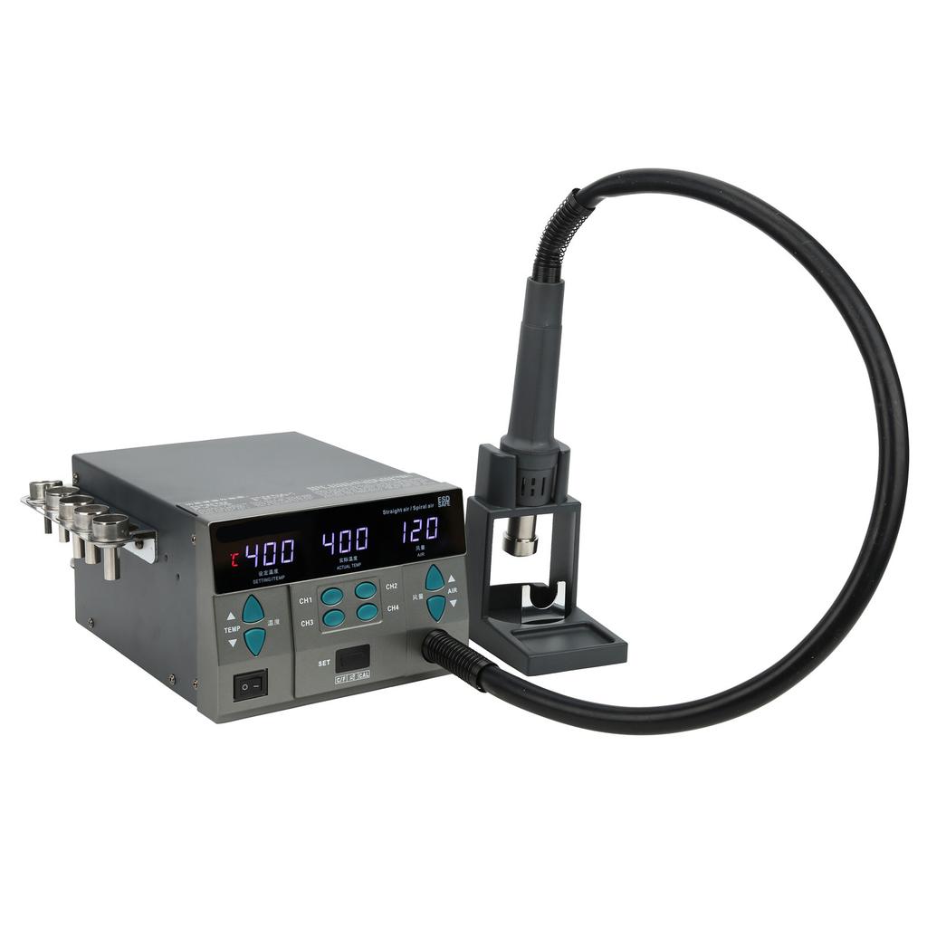 Iron Desoldering Station Hot Air Gun Digital Soldering Rework 4 Seconds Heating 8610DX Pro 1000V