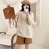 Early Autumn New Thin Three-dimensional Flower Knitted Sweater Top Loose Gentle Wind Sweater Pullover Woman