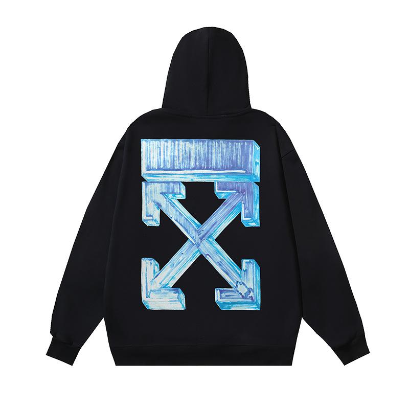 1237 Off-White 2026 Осень-Зима Новая OW Трехмерный Квадратный Узор Стрела Мужская и Женская Худи