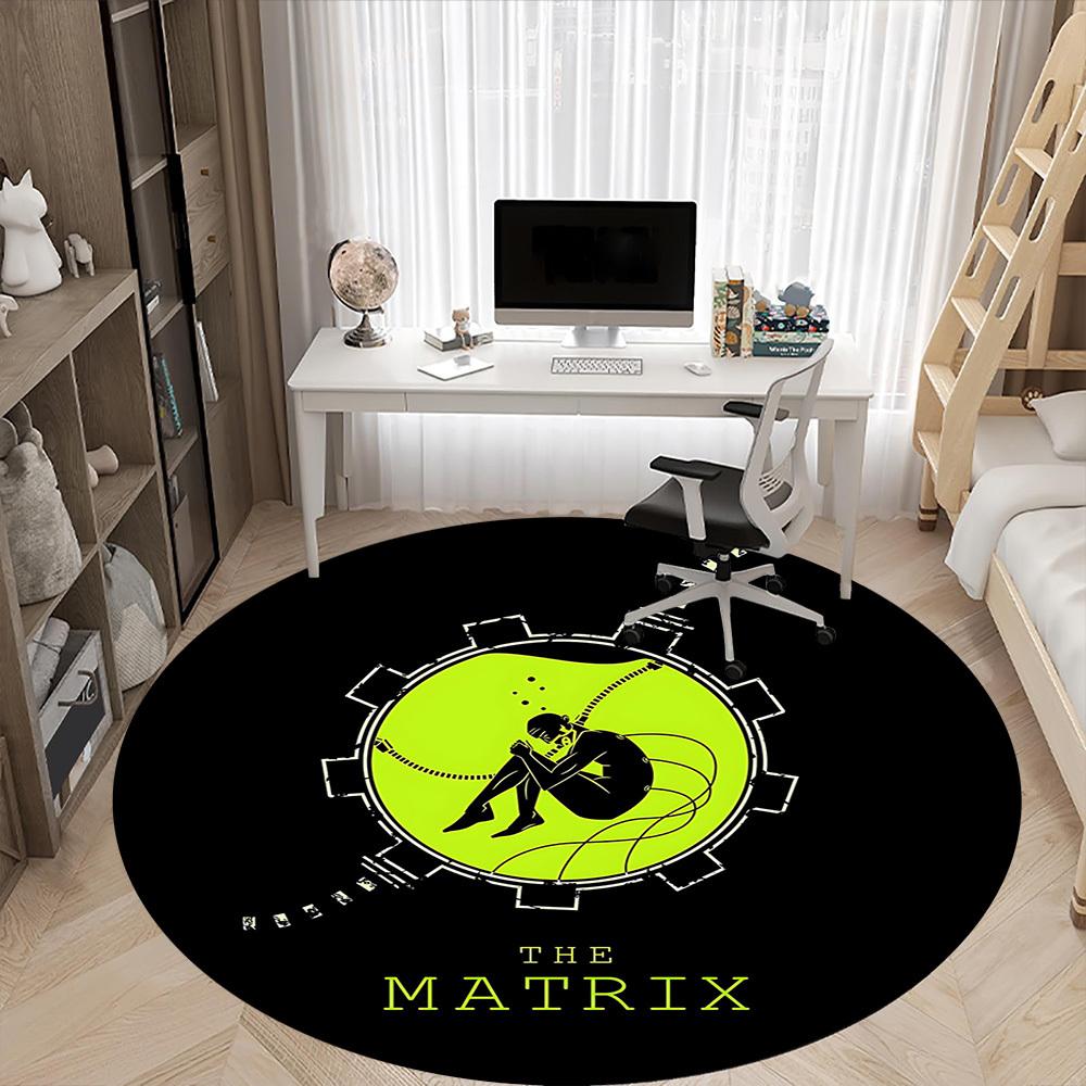 1 шт. Круглый ковер THE Matrix Office, Под офисные стулья, Спальня, Гостиная, Декор для дома, Декор комнаты, Доступен в различных размерах