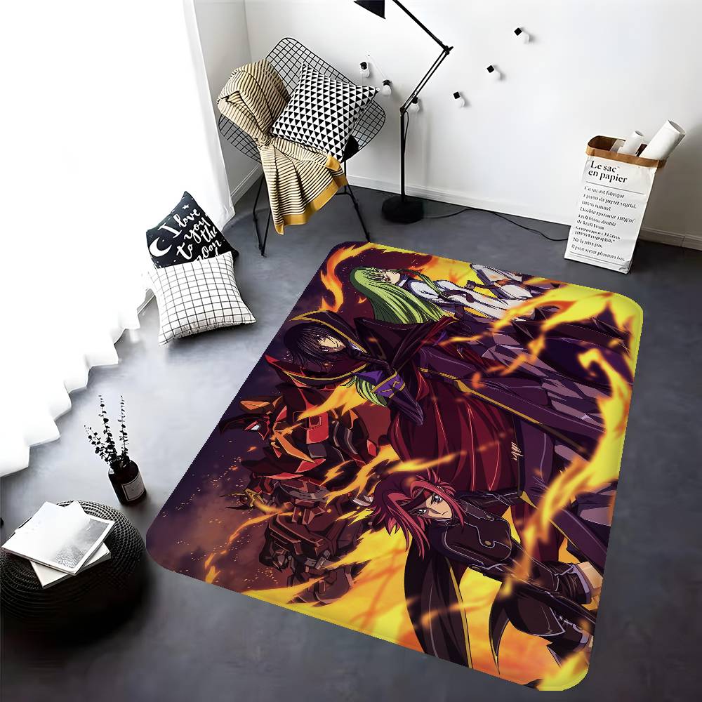 Самый популярный анимационный C-Code Geass Коврик для коридора Моющийся Нескользящий Коврик для зоны гостиной с диваном и креслами Кухонный Коврик для прихожей Ковер