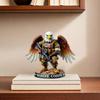 Eagle Soldier Statue Resin Military Eagle Figurine Patriotic Desktop Soldier Ornament for Independence Day Decor