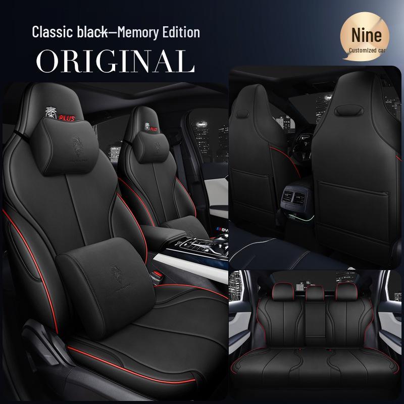 BYD Qin PLUS All-Season Leather Car Seat Cushion for 5-Seater Sedan