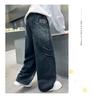 Children's clothing, boys' spring pants, 2026 new style, mid to large size, boys' spring and autumn jeans, boys' spring wide leg pants, trendy