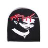 Fashion Figure Portraits And Letter Patterns Men Casual Knitted Hats For Winter