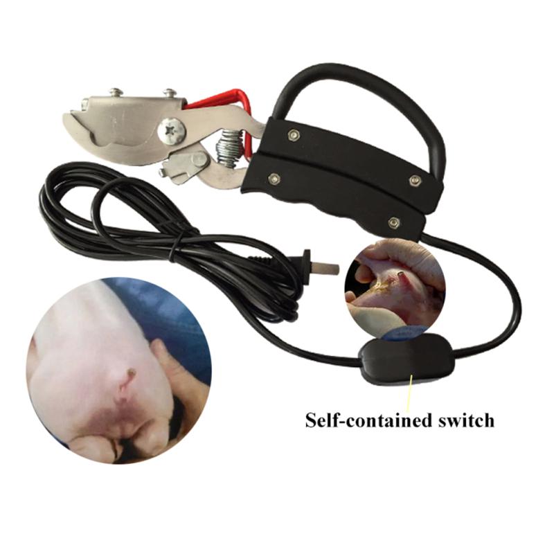 Бескровный хвостовой резак для поросенка, электрический нагревательный зажим, плоскогубцы для хвоста, для фермы