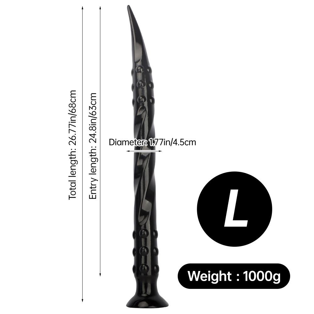 Очень длинная черная ПВХ анальная пробка анальный дилататор секс-игрушка страпон пенис реалистичный член большой член фистинг