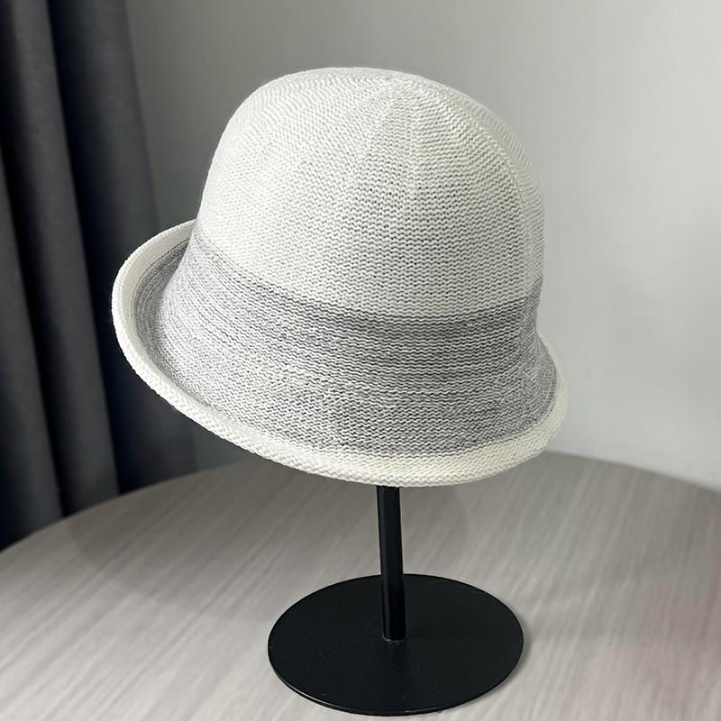 Ретро гофрированная рыбацкая шляпа детская осень и зима британский темперамент котелок показывает маленькое лицо элегантная шерстяная шляпа-котелок тренд