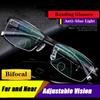 New Adjustable Vision Bifocal Transition Photochromic Progressive Reading Glasses Multifocal Eyeglasses