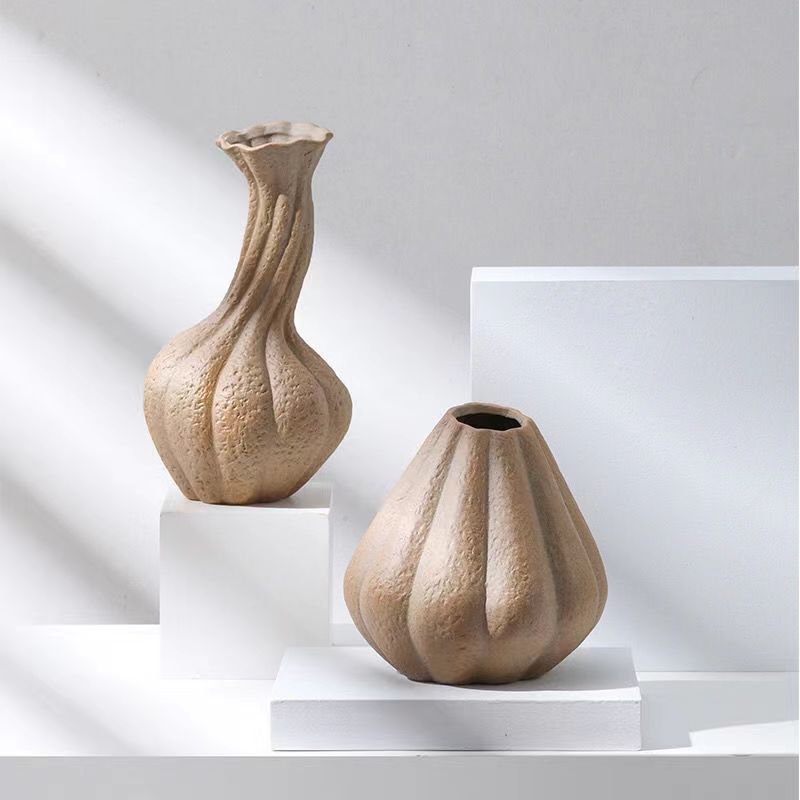 Художественное украшение Простой эмбрион Тыква Лебедь Раковина Украшения Художественная ваза Гостиная Рабочий стол Дома Керамические вазы Подарки