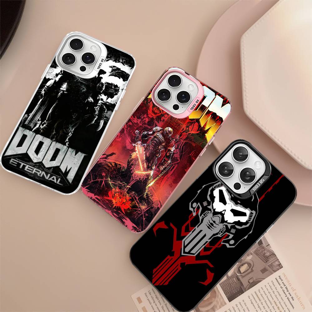 Классическая игра D-DOOM-E-EternalS Цветной Чехол Для Телефона Для IPhone 17 16 15 14 13 12 11 Pro Max Plus Pro Корпус