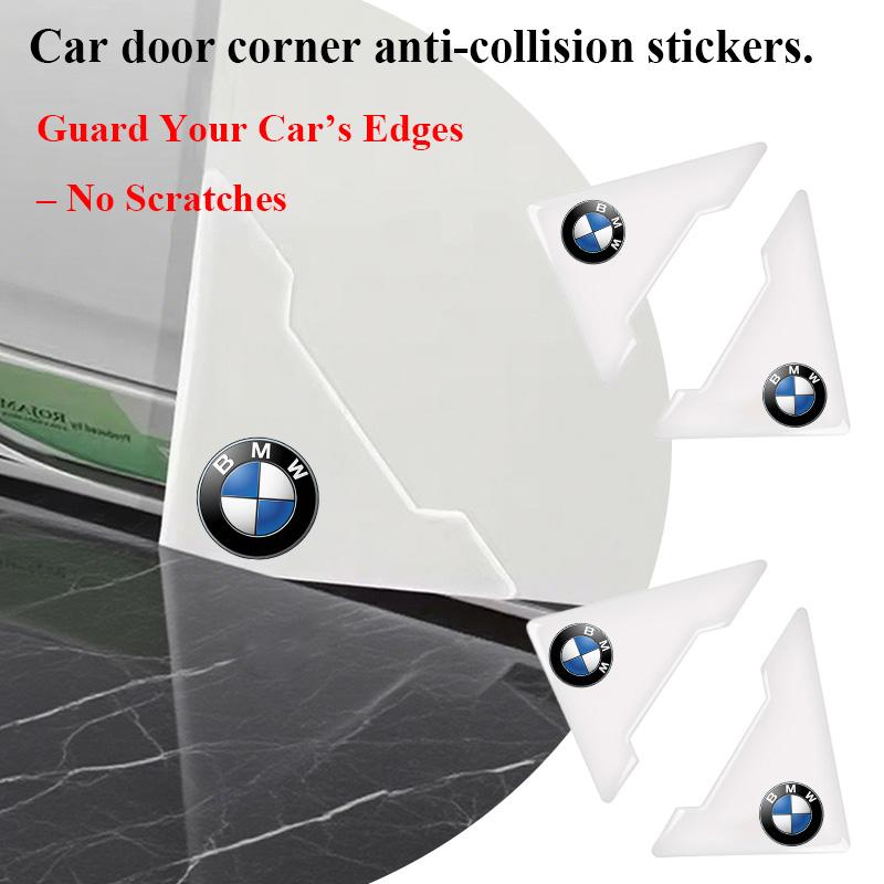 4Pcs Car Door Corner Cover Bumper Crash Protection Stickers For BMW E60 E46 E39 E38 E90 E36 F30 E30 E31 E34 F10 F20 E87 E92
