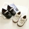 Новые осенне-зимние туфли для девочек с бантом, удобные и модные, на мягкой подошве, кожаные