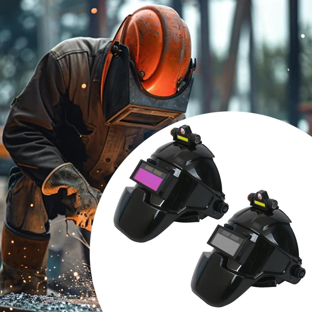 Самозатемняющаяся сварочная маска с подсветкой, откидная, портативная защитная крышка, сварочная маска для защиты лица, крепится на голову