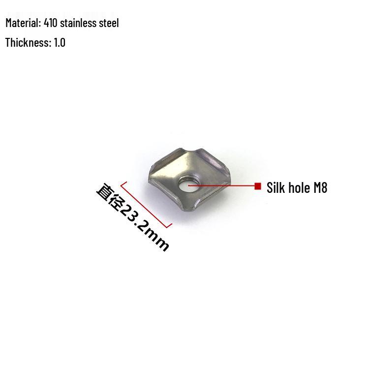 Соединитель квадратной трубы из нержавеющей стали с резьбовым отверстием для сборки стеллажа