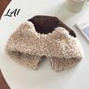 Fuzzy Skull Cap Cat Ear Sherpa Fleece Hat for Women Windproof Winter Protection Hat Thick Warm Outdoor Cycling Fluffy Women