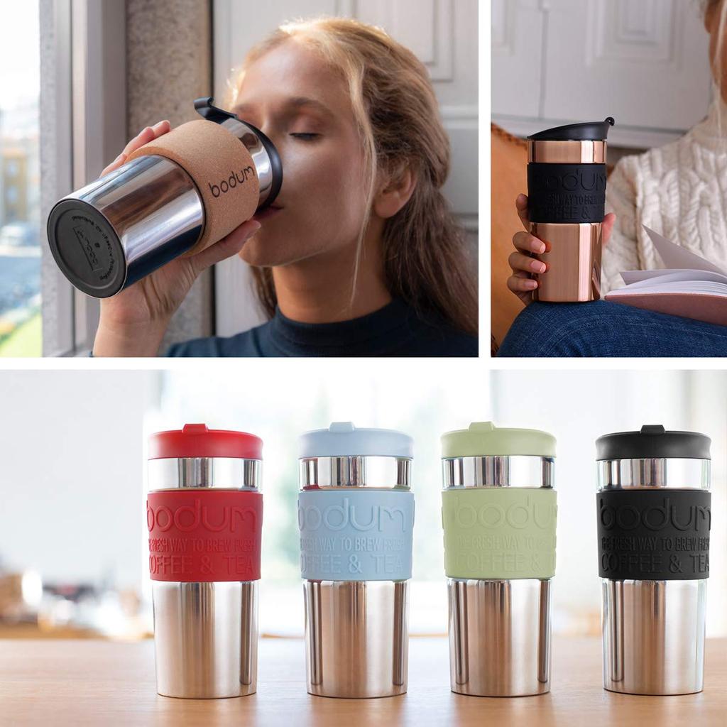 Бутылка для воды BODUM Tumbler TRAVEL MUG Кружка для путешествий 350 мл. Цвет: бронза, нержавеющая сталь, сохранение тепла, сохранение холода, двойная структура, можно мыть в посудомоечной машине, для улицы