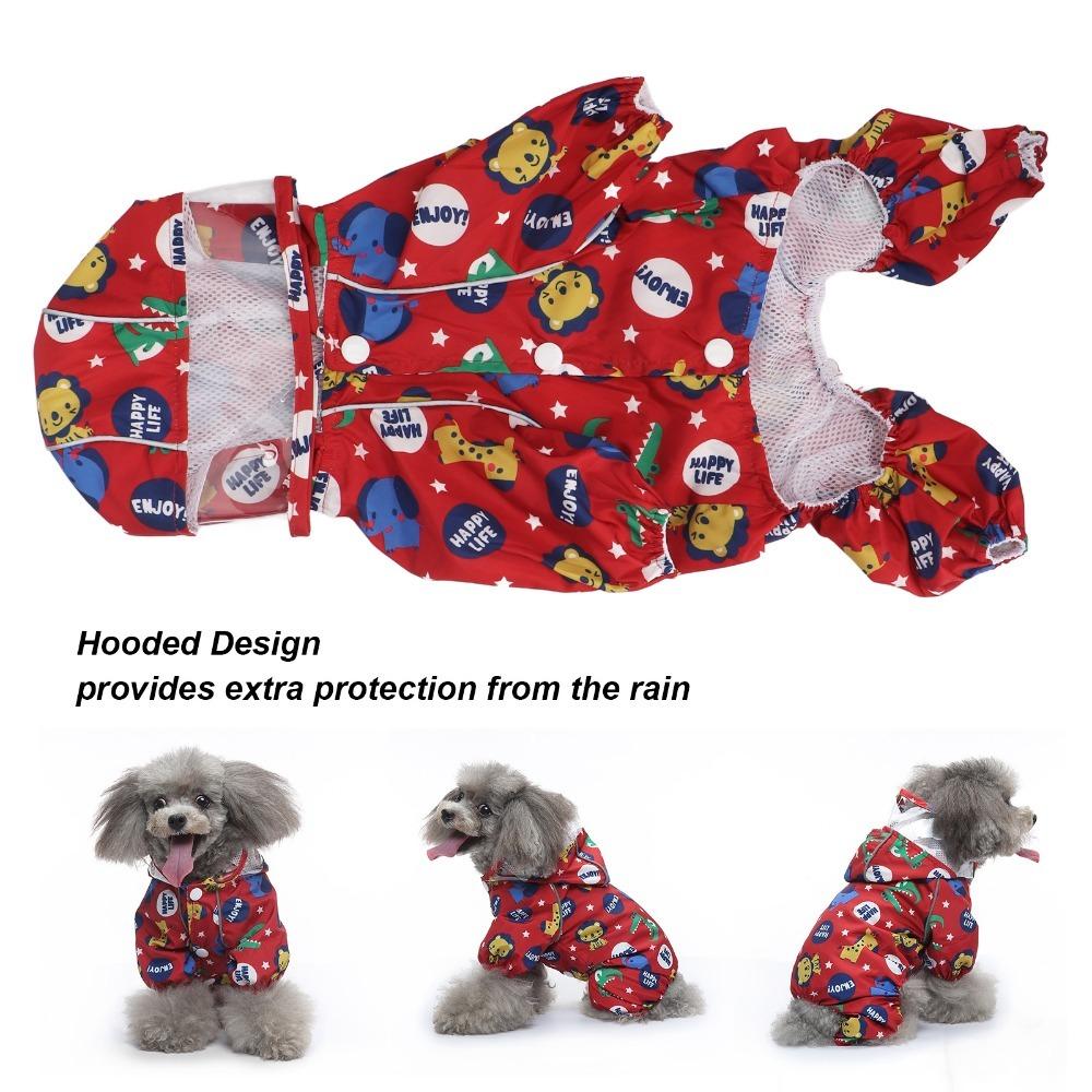 Foot Cover Integrated Dog Raincoat Full Belly Wrap Dog Poncho Pet Rainwear All Breed Pet Use