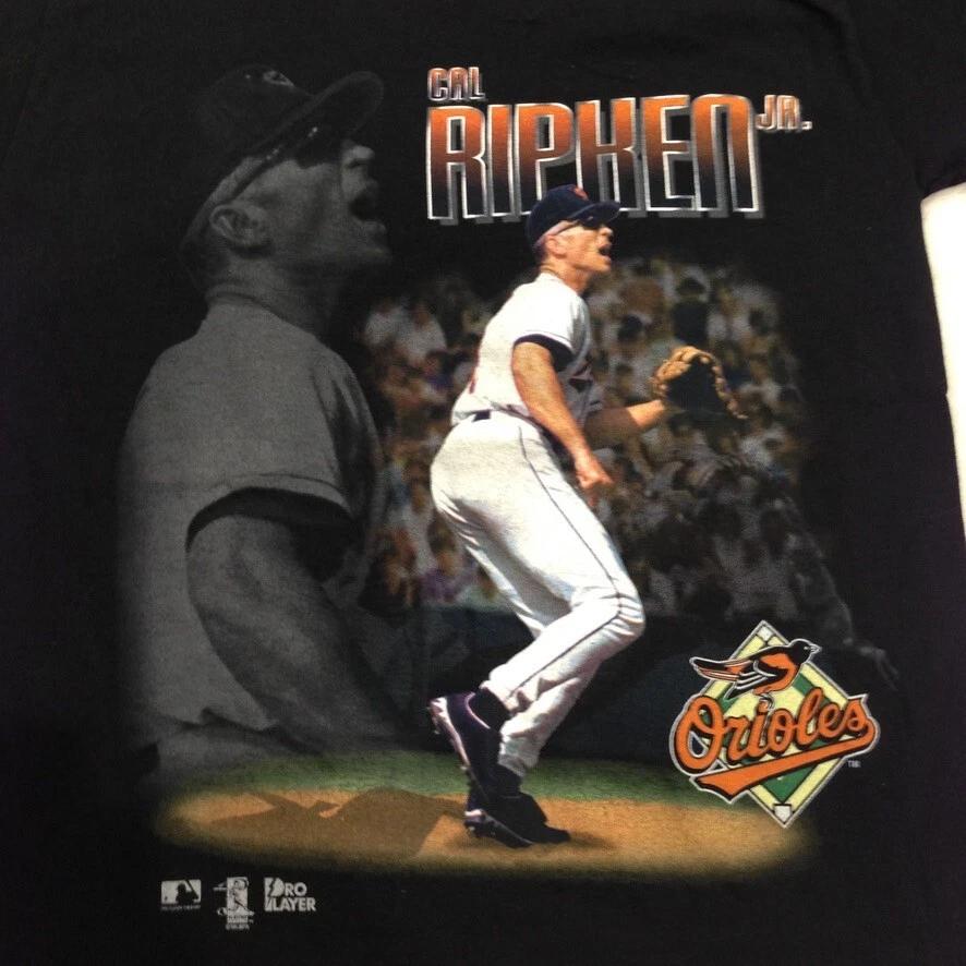 Винтаж 90-е КЭЛ РИПКЕН МЛ.. ФУТБОЛКА BALTIMORE ORIOLES PRO PLAYER МАЛЕНЬКИЙ mlb бейсбол