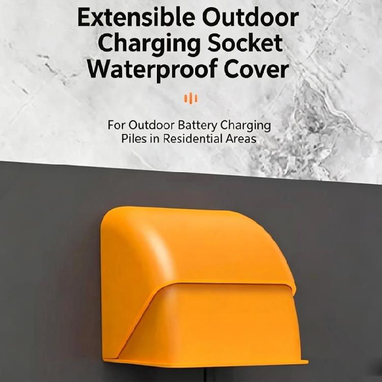 Protective Outlet Hood for 86 Type Electric Plug Outdoor Openings, Stretchable Weatherproof Cover with Plastic Shell