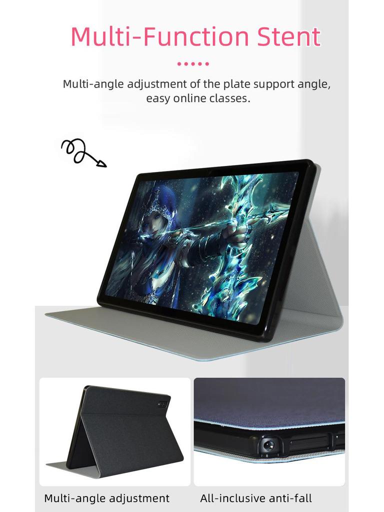 Кожаный чехол для Blackview Tab11SE: Многоугольная подставка, Защитный чехол из мягкого материала для Tab11.
