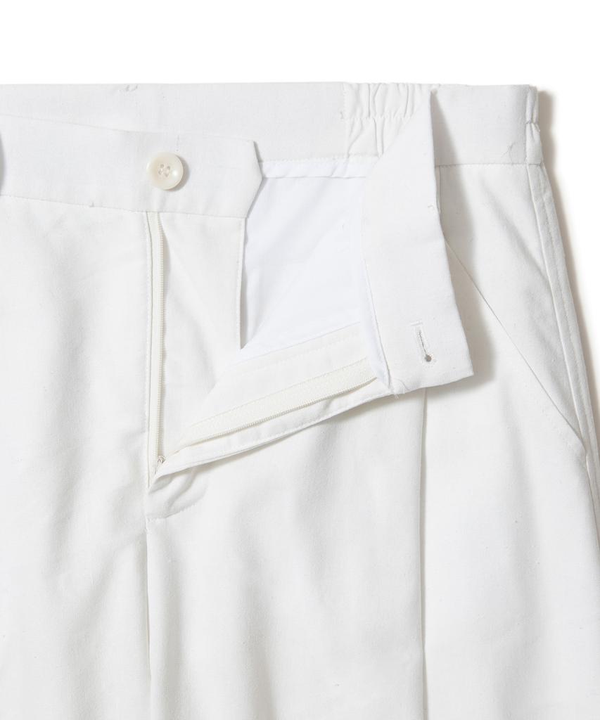 AOTT Cool Summer Linen Single-Pleat Wide Pants Ivory