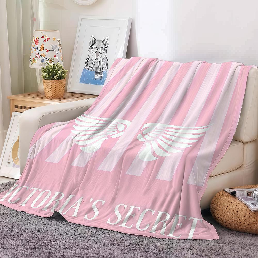 Модное одеяло V-Victorias Girl Теплое и мягкое Подходит для спальни, гостиной, дивана, кровати, офиса, путешествий, кемпинга