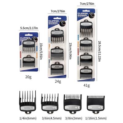 3 шт. Защитные насадки для машинки для стрижки волос, направляющие для триммера, насадки для укладки, совместимые с 1,5 мм, 3 мм, 4,5 мм